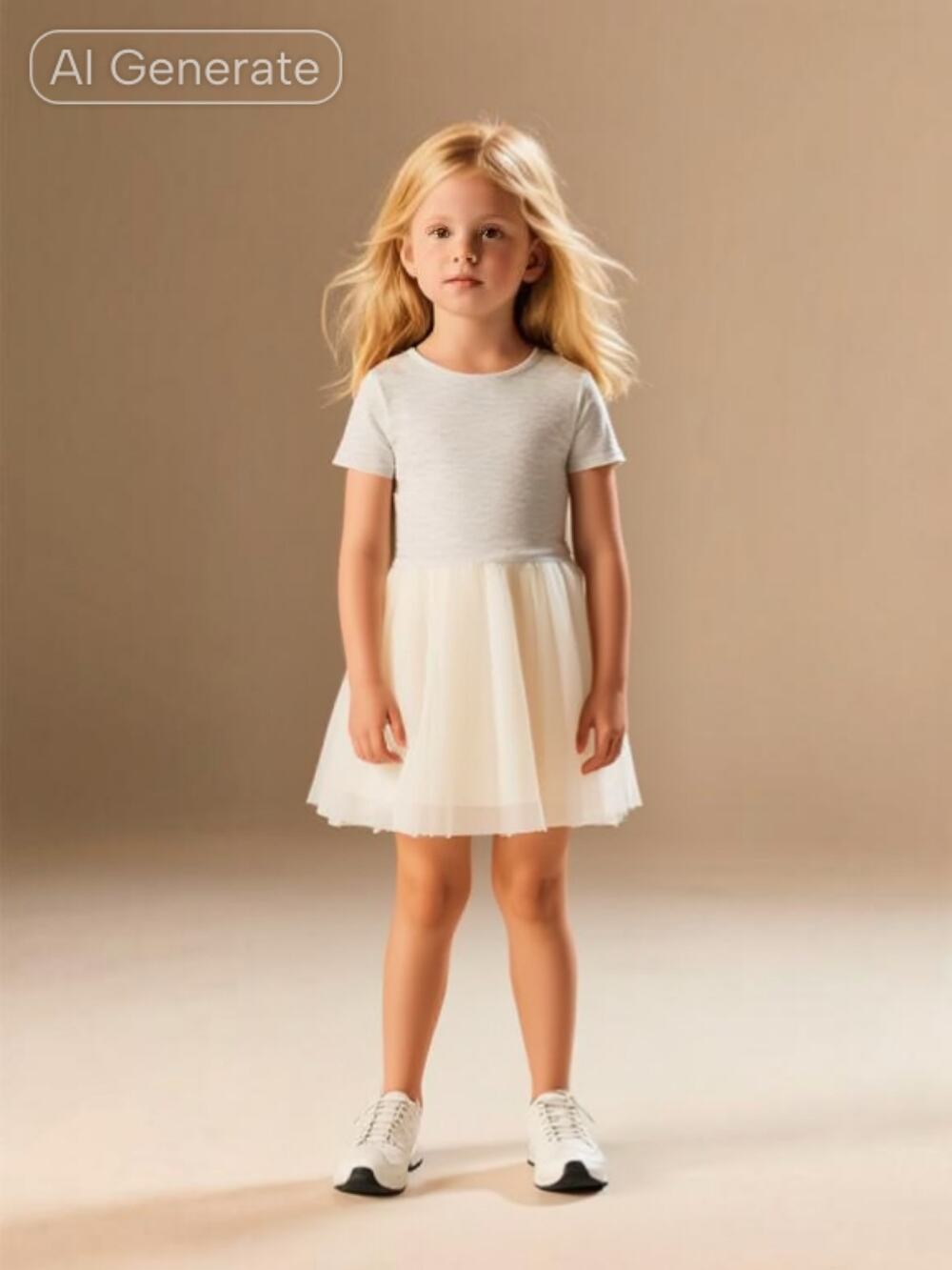Antebies, Contrasting Ecru Tulle Dress, NWT, 9-12 Months
